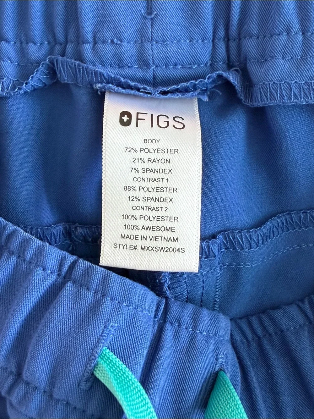FIGS Tansen Jogger Scrub Pants XS / S Men’s Blue MXXSW2004 Medical Workwear
